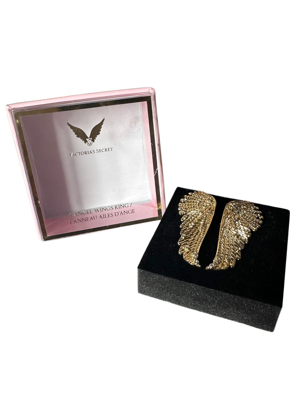 Victoria's Secret Gold Angel Wing Double-Finger Ring - Picture 2 of 6